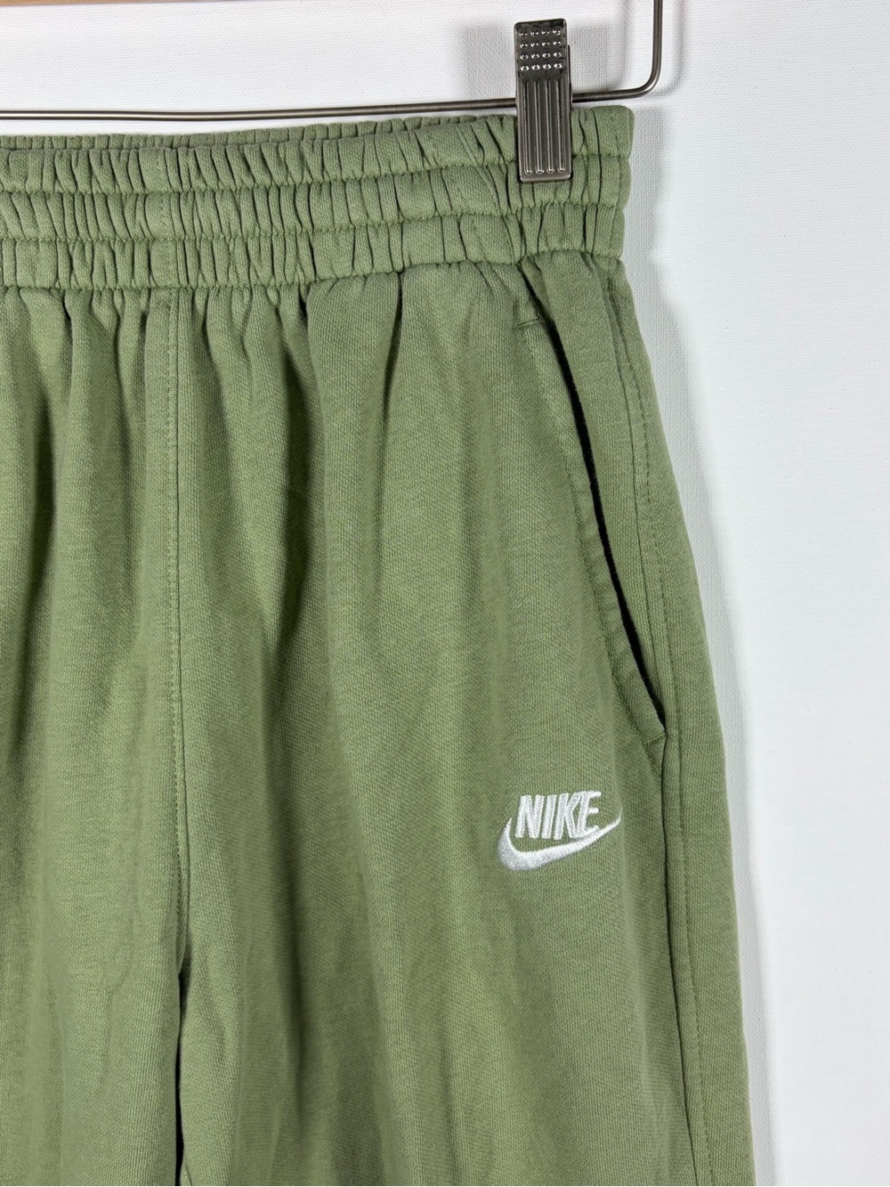 Nike Kids Olive Sweat Joggers with Embroidered Logo